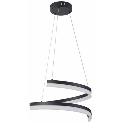 Lampada sospensione nera Monacor Reality LED 28W Ø40