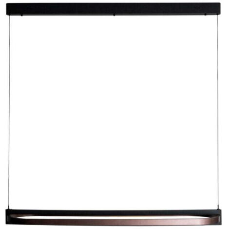 Lampada sospensione ovale Singapur LED 80W nera Maxlight