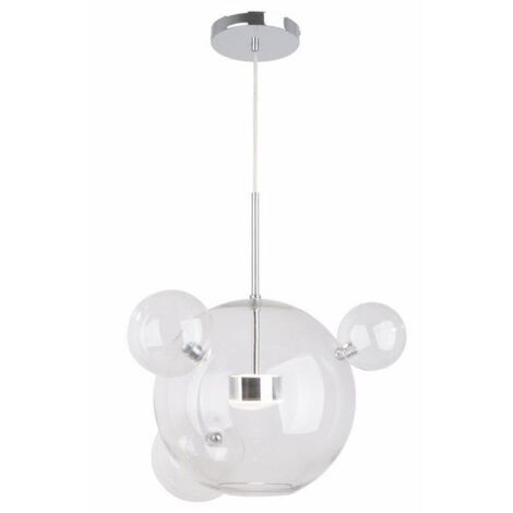 Lampada sospensione Reality Multiverse LED 10W cromo 4 sfere