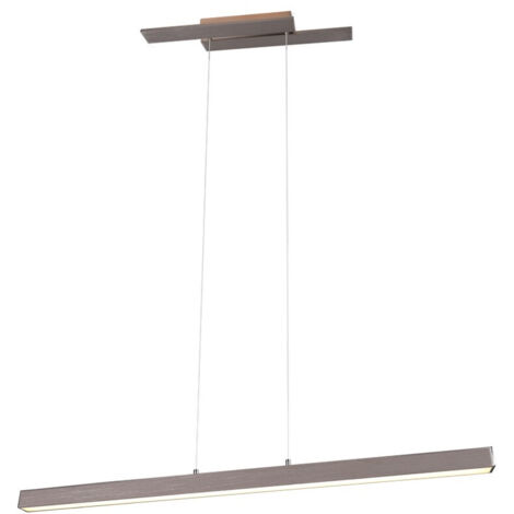 Lampada Sospensione Retro Illuminata Doppia Luce Acciaio Belfast GD Trio