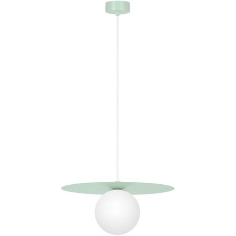Lampada sospensione ROBIN menta Ø25 G9 vetro bianco Kaja
