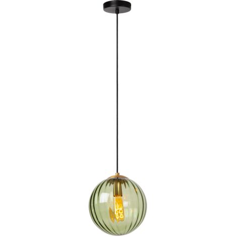 Lampada sospensione sfera vetro verde Monsaraz E27 40W Lucide