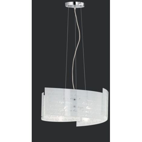Lampada Sospensione Soffitto Interno 3 Luci Vetro Decoro Firma Signa GD Trio
