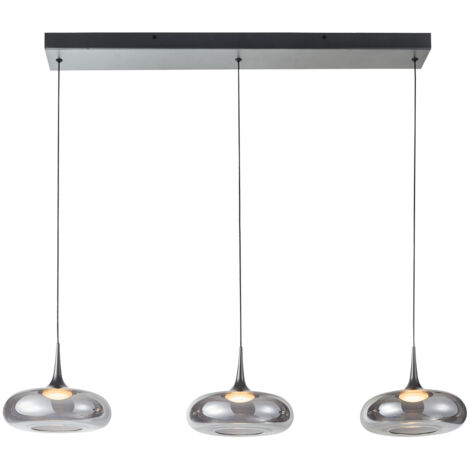 Lampada sospensione Tenele Italux cromo LED 21W 3 luci