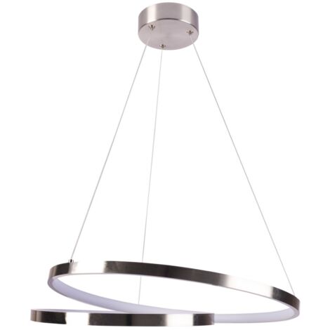 Lampada sospensione Zefira nichel LED 40W 4000K Polux