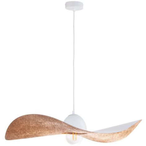 Lampada sospesa decorativa Kapello bianco/rame Ø76 E27 Sigma
