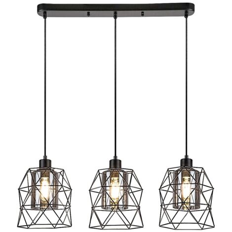Lampada sospesa Emrys Metal Matt Black Tinted E27 3 x Max.40W L: 57,5 cm H: 180 cm Ø20 cm Dimmabile