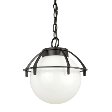 Lampada sospesa esterno sfera Ø25 nera E27 IP43 SU-MA
