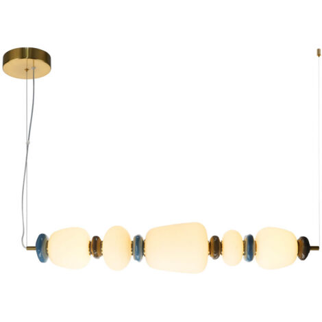 Lampada sospesa Evans oro vetro/ceramica LED 26W Italux