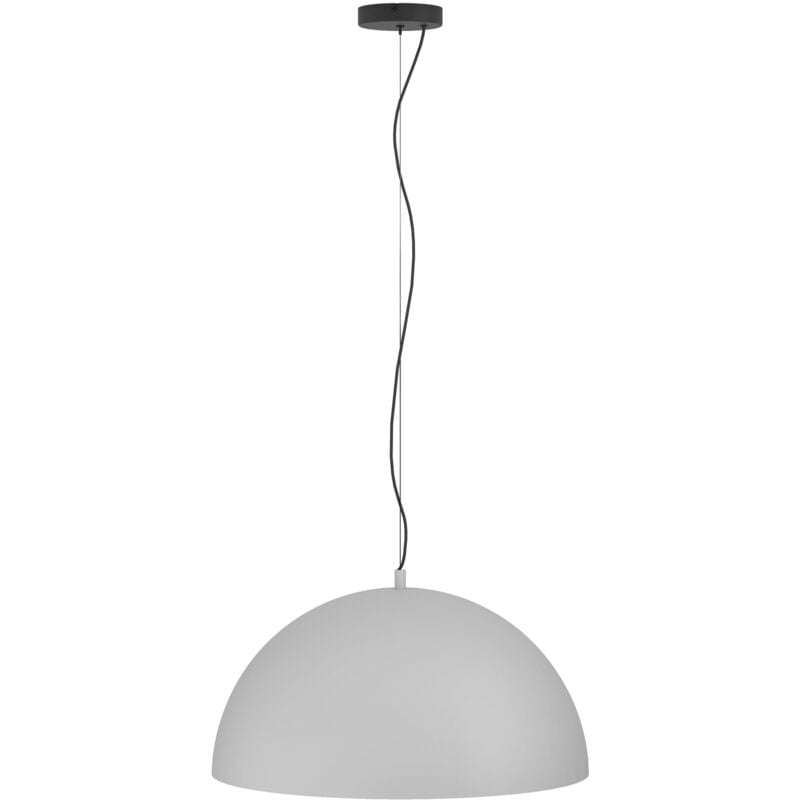 Image of Gaetano 1 - Lampadario a 1 luce per il tavolo da pranzo, lampadario per sala da pranzo in metallo color griigio e nero, lampadario con attacco E27,