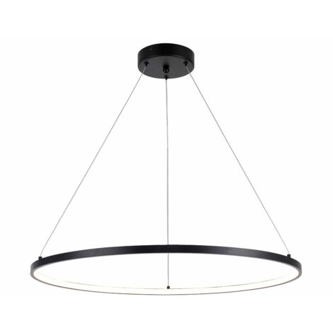 Lampada sospesa LED ad anello Horik Zuma Line Ø60 nera