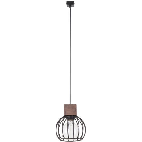 Lampada sospesa loft nera Milan E27 Sigma Lighting