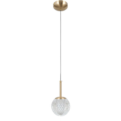 Lampada sospesa minimal oro acrilico sfera G9 Italux