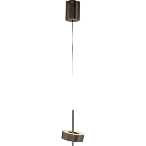 Lampada sospesa moderna bronzo Ø14 con telecomando CCT LED 9W