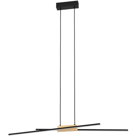 Lampada sospesa Panagria Plastica LED bianco 2x13W 3000K L: 93,5 cm B: 7,5 cm H: 110 cm Dimmabile