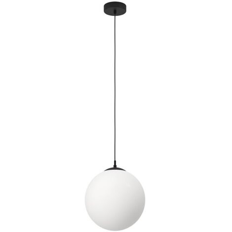 Lampada sospesa RONDO 3 vetro Opal-Matt White E27 1x40W H: 110 cm Ø30 cm Dimmabile