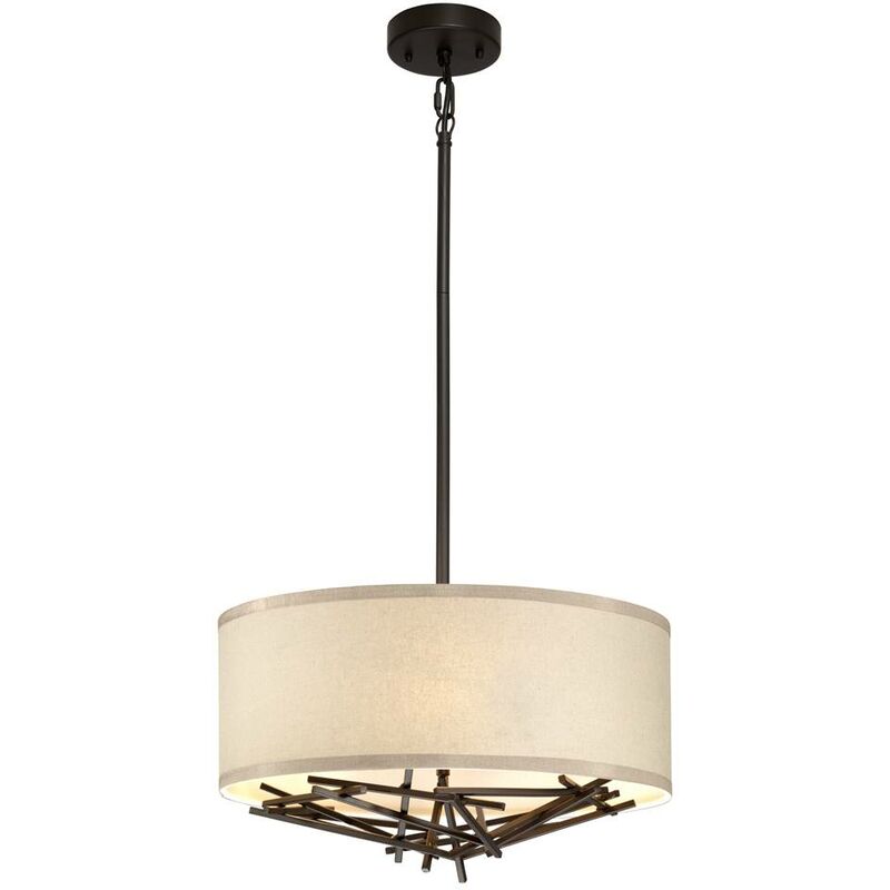 Elstead - Lampada sospesa Taiko E27 40W Acciaio