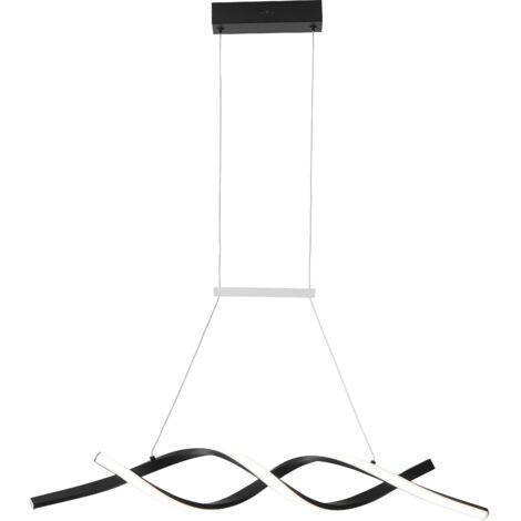 Lampada sospesa tavolo LED 32W 4000K nera Burgo Kaja
