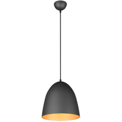 Lampada Sospesa Tilda Trio Lighting à 25cm Nero e Oro