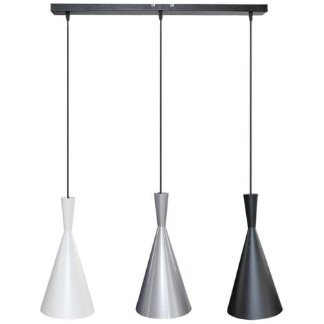Lampada sospesa Trincola Metall Black E27 3x Max 40W H: 110 cm L: 70 cm Ø19 cm Dimmabile