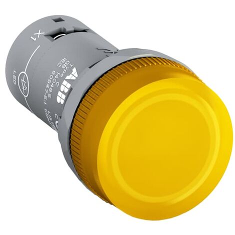 Lampada spia con LED integrato GIALLO, 110-130Vc.a.