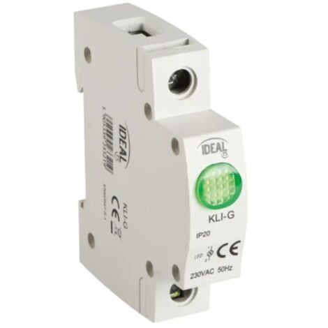 lampada spia led presenza rete da quadro barra din 220-240 volt CE IP20 interno verde kan 23321