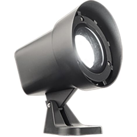 Lampada spot GURU 12x20 cm a pavimento per esterni in alluminio Nero