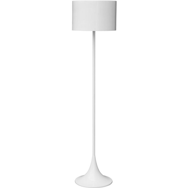 Lampada da Terra - Lampada da Salotto - Spone Bianco - Alluminio, Metallo