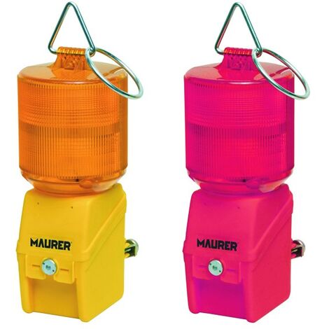 Lampada stradale maurer arancione con led batt.1X6V EX 91163