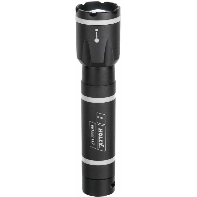 Image of Holex - Lampada tascabile a led, nera con batterie