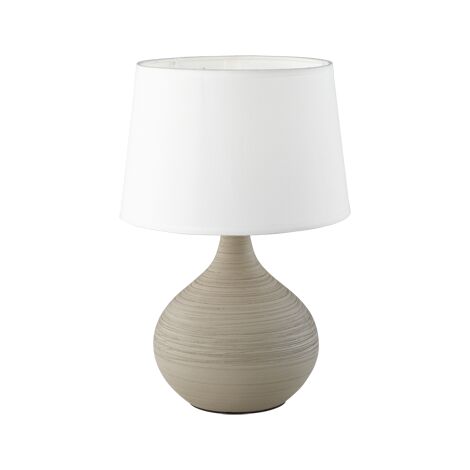 GD TRIO REALITY LEUCHTEN - LAMPADA DA TAVOLO MARTIN CON BASE IN CERAMICA CAPPUCCINO H 290 MM