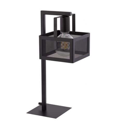 Lampada tavolo Albert industriale nera E27 15W Sigma