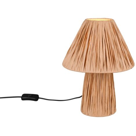 Lampada tavolo boho in carta fungo marrone 2xE14 10W