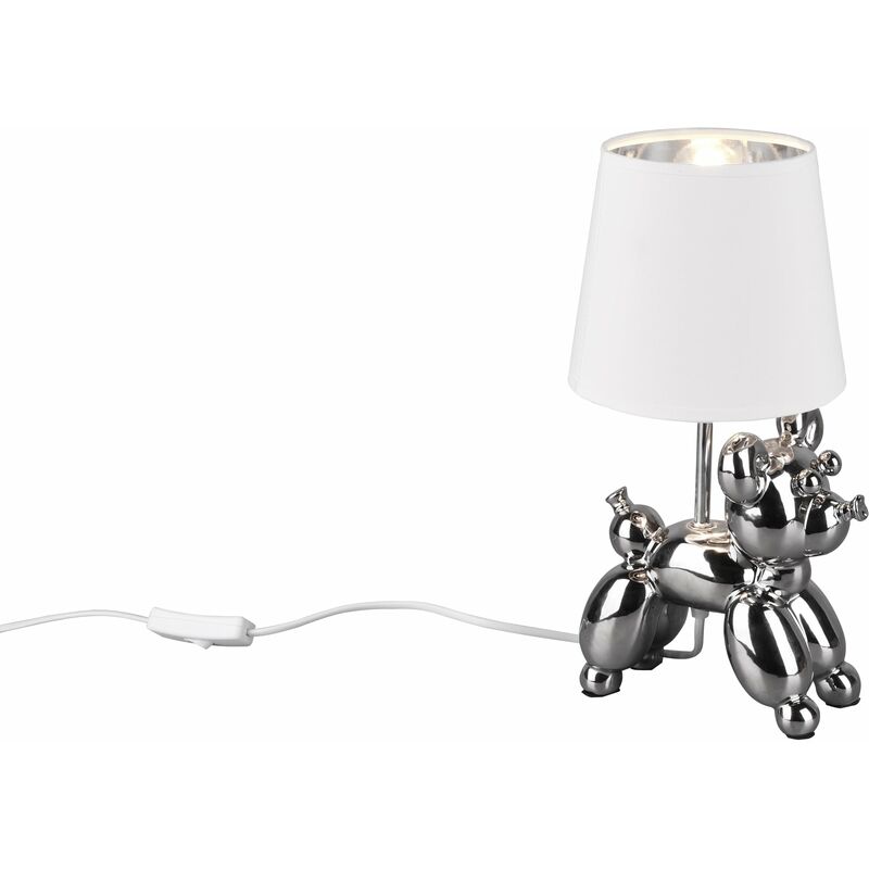 Image of Lampada tavolo da Interno a LED in Ceramica Silver