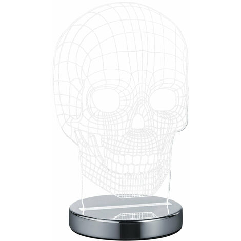 Lampada tavolo da Interno a LED in Metallo Cromo