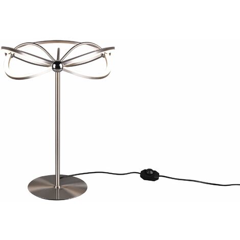 Lampada tavolo da Interno a LED in Metallo Nickel Opaco