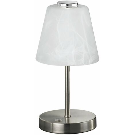 Lampada tavolo da Interno a LED in Metallo Nickel Opaco