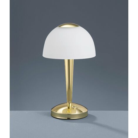Lampada tavolo da Interno a LED in Metallo Ottone Lucido