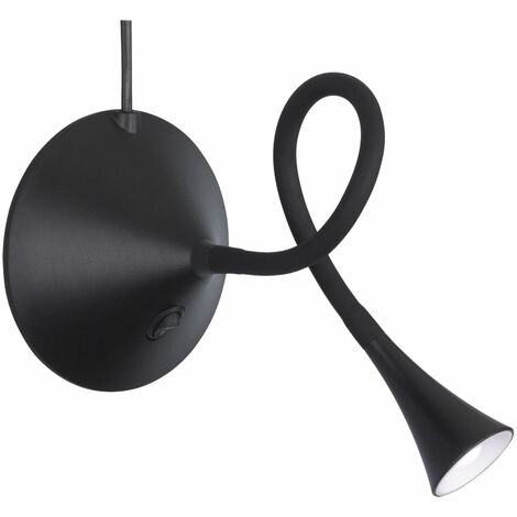 Lampada tavolo da Interno a LED in Plastica Nero