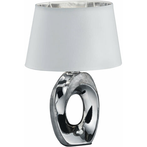Lampada tavolo da Interno  E14 in Ceramica Argento