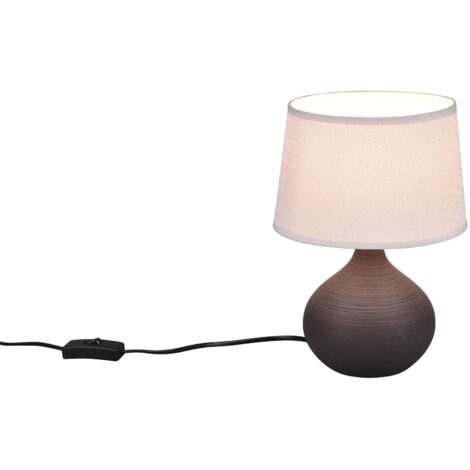 Lampada tavolo da Interno  E14 in Ceramica Marrone