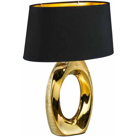 Lampada tavolo da Interno  E27 in Ceramica Oro