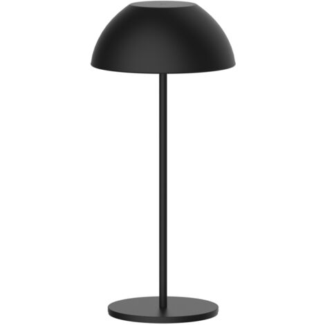 Lampada tavolo esterna nera LED 1,8W USB-C IP44 Polux