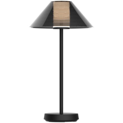 Lampada tavolo esterna nera LED 3,4W 2700K USB-C IP44 Polux