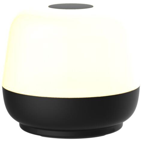 Lampada tavolo esterna nera tonda LED USB-C IP44 Polux