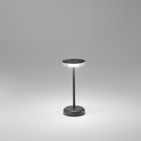 Lampada Tavolo Esterno Moderna Soap Acrilico Grigio Led 2W 3000K
