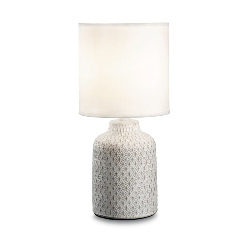 Ideal Lux - Lampade Da Scrivania Shabby Chic - Provenzale Kali'-3 Metallo Bianco 1 Luce E14
