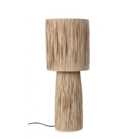 Lampada Tavolo in Rafia Marrone Boho da Interno - MEI-WEN