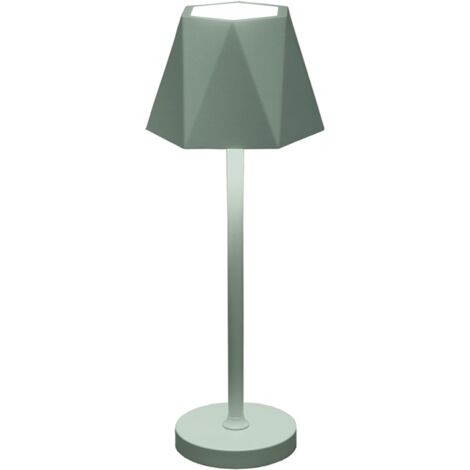 Lampada tavolo LED 12x38 cm ricaricabile USB touch senza fili FIJI Salvia