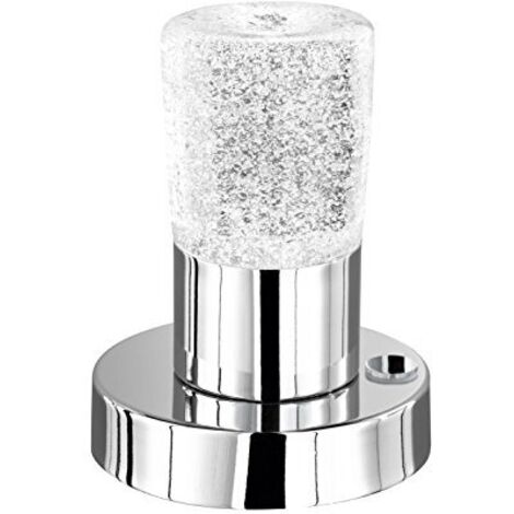 Lampada Tavolo Led Moderna H 15 cm Vetro e Alluminio Cristo GD Trio